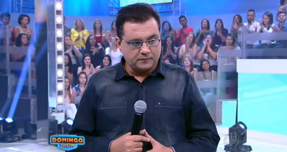 Geraldo LuÃ­s no Domingo Show (Foto: ReproduÃ§Ã£o)