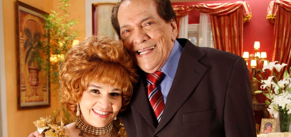Claudia de Souza Rodrigues e Lúcio Mauro trabalharam juntos no Zorra Total (Foto: TV Globo)