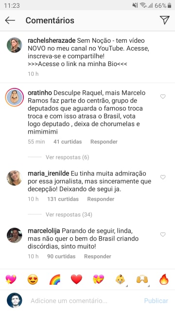 Rachel Sheherazade e Ratinho divergiram por causa de Bolsonaro (Reprodução: Instagram)