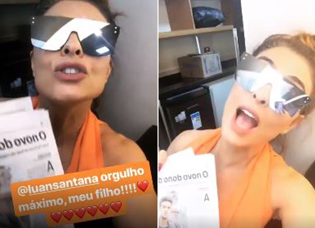 Juliana Paes comemora entrada de Luan Santana para A Dona do Pedaço (Foto: Reprodução/ Instagram)