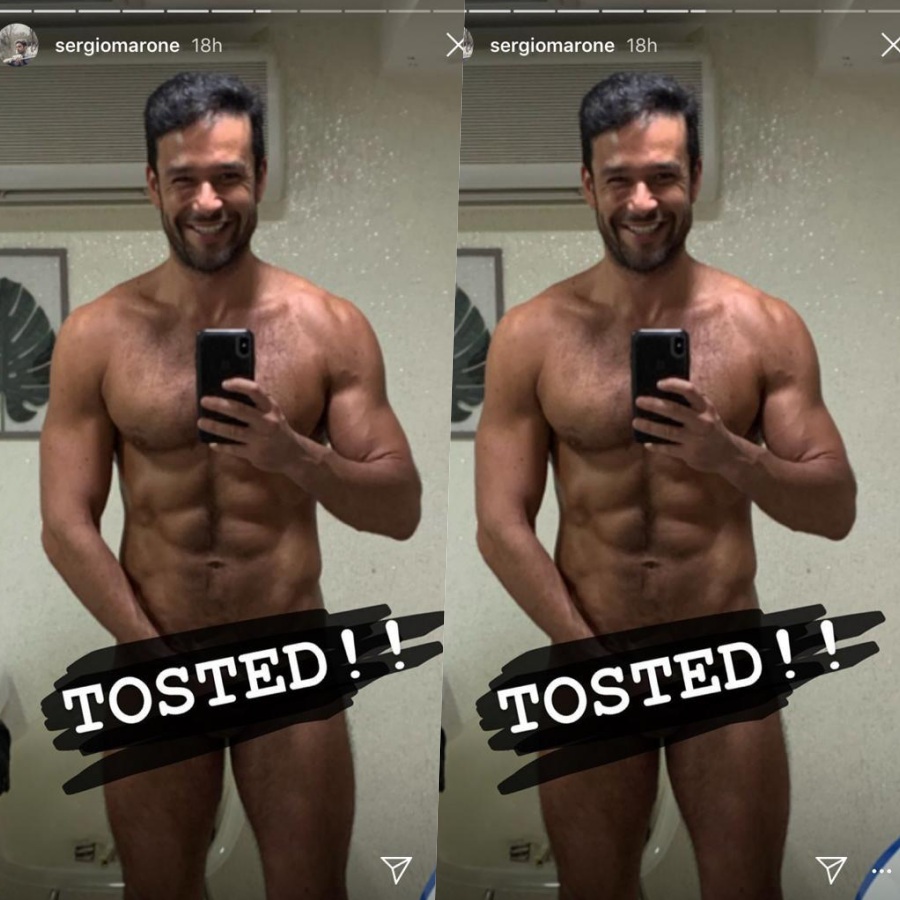 Sergio Marone pegou todos de surpresa ao posar completamente nu no Instagram (Foto: Reprodução/Instagram)