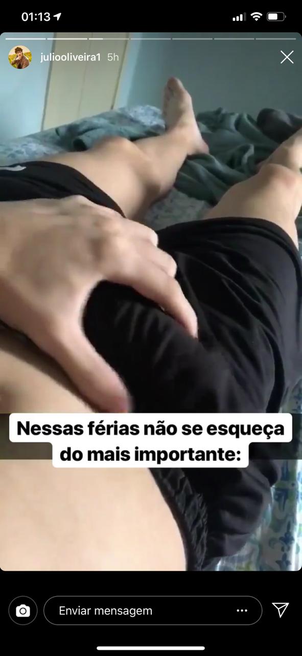 Júlio Oliveira causou na sua conta do Instagram na noite da última quinta-feira ao postar um vídeo pra lá de sexy