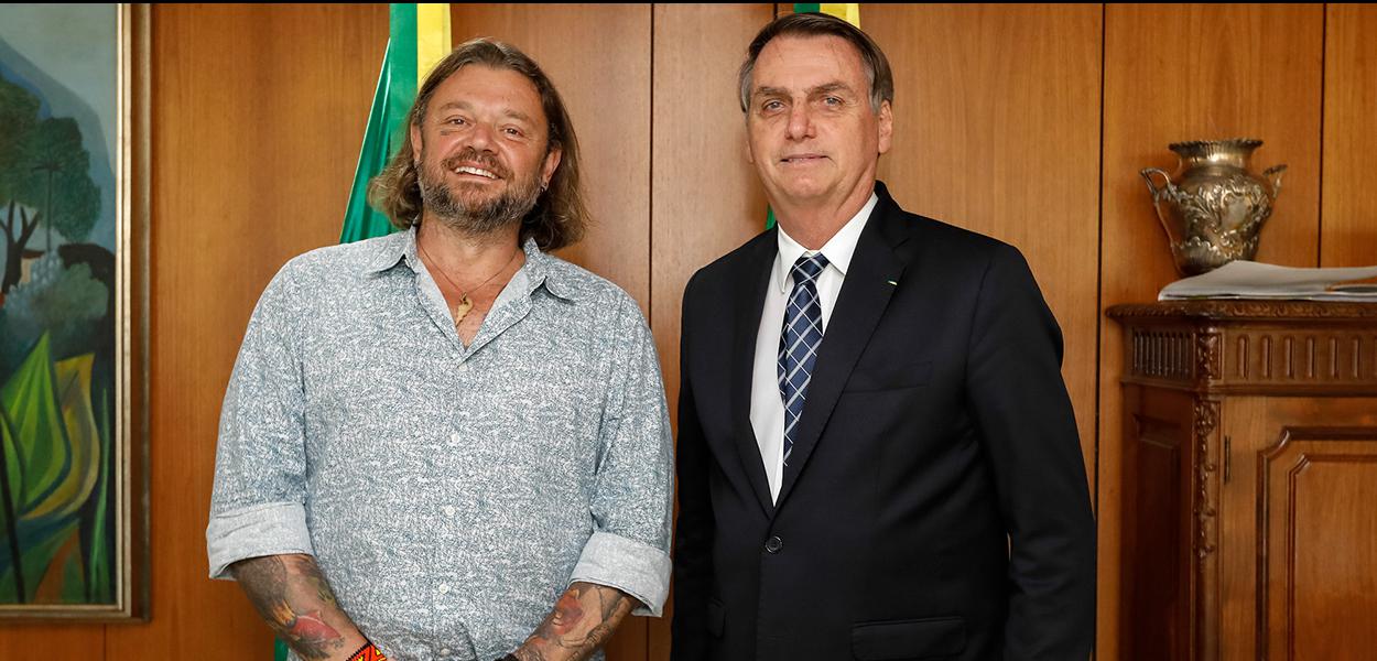Bolsonaro e Richard Rasmussein (Foto: Divulgação/ Carolina Antunes)
