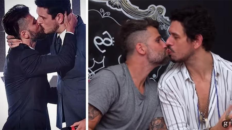 Bruno Gagliasso e João Vicente de Castro repetem o beijo polêmico de 2015 (Imagem: Reprodução)