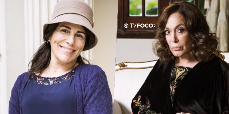 Foto Montagem do TV Foco tem Lola (Gloria Pires) em paralelo com Emília (Susana Vieira) de Éramos Seis