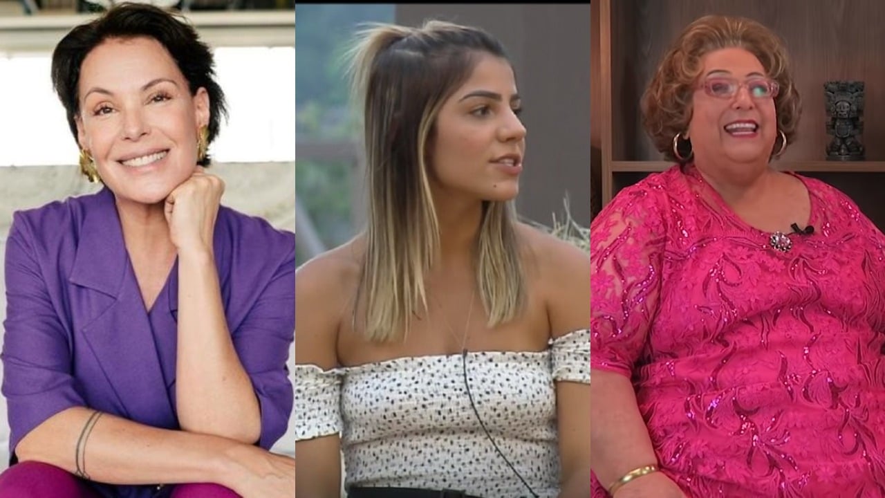 Carolina Ferraz, Hariany Almeida e Mamma Bruschetta (Foto: Reprodução/Montagem TV Foco)