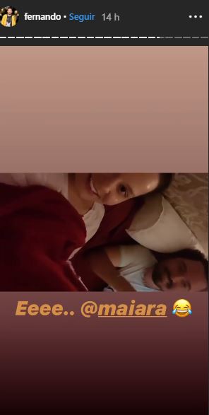 A famosa cantora sertaneja, Maiara e o namorado, Fernando Zor brincam nos stories (Foto: Reprodução/Instagram)