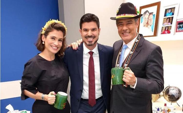 Renata Vasconcellos, Fabian Londero e William Bonner (Foto: Reprodução/Instagram)