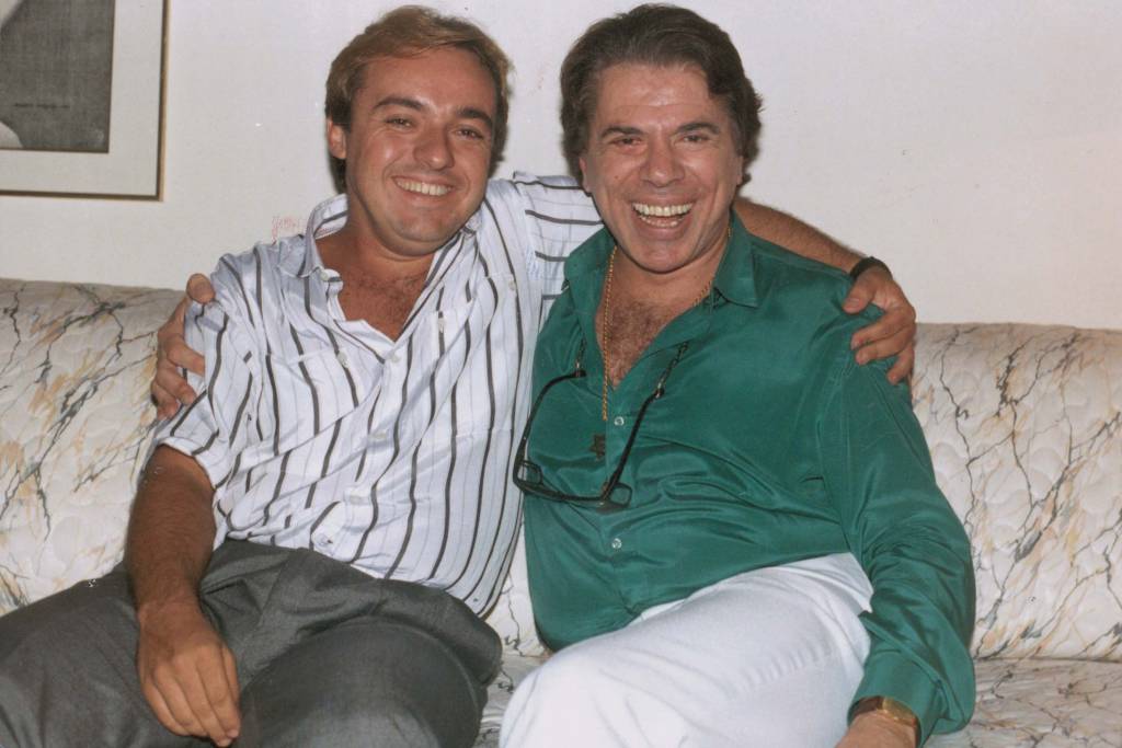 Gugu Liberato e seu eterno padrinho na TV, Silvio Santos (Foto: Reprodução)