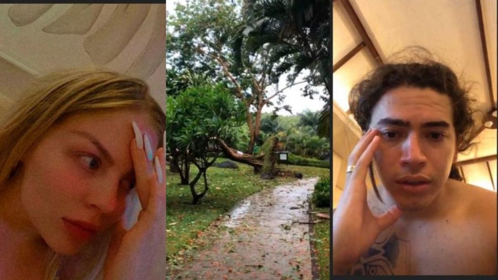 Luisa Sonza e Whindersson Nunes presenciaram ciclone durante viagem de fim de ano (Foto: Montagem)