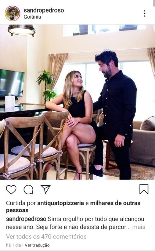 Sandro Pedrosos resolveu falar de seu sentimento por Jéssica Costa, filha de Leonardo (Foto: Reprodução/ Instagram)
