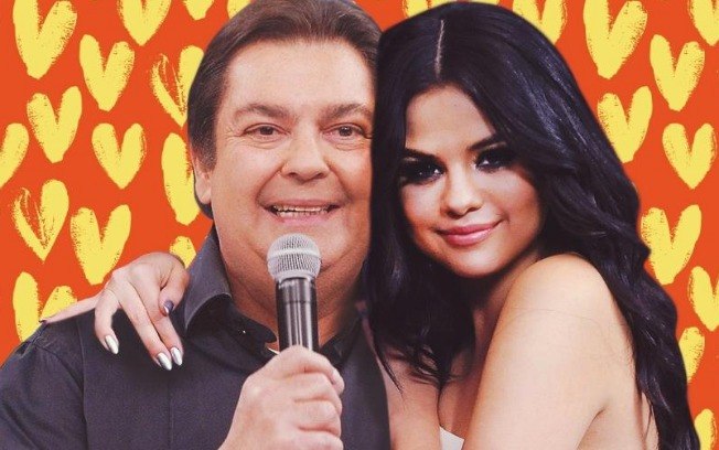 Faustão e Selena Gomez se tornam famoso casal na web (Foto: Reprodução)