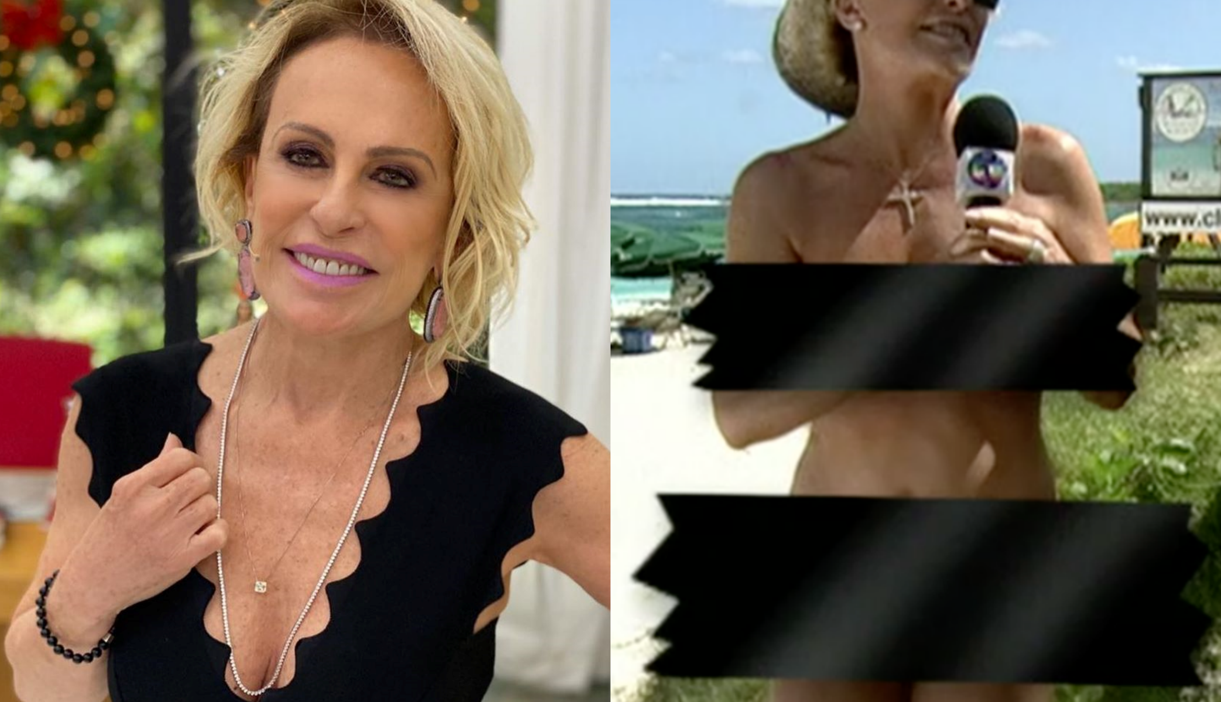 A famosa apresentadora do Mais Você, da Globo, Ana Maria Braga surpreendeu ao aparecer pelada em seu programa ao vivo (Foto: reprodução/Instagram)