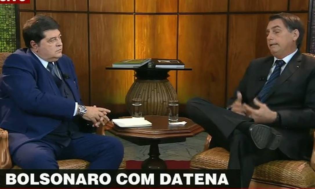Datena entrevistou algumas vezes o presidente Jair Bolsonaro (Foto: Reprodução)