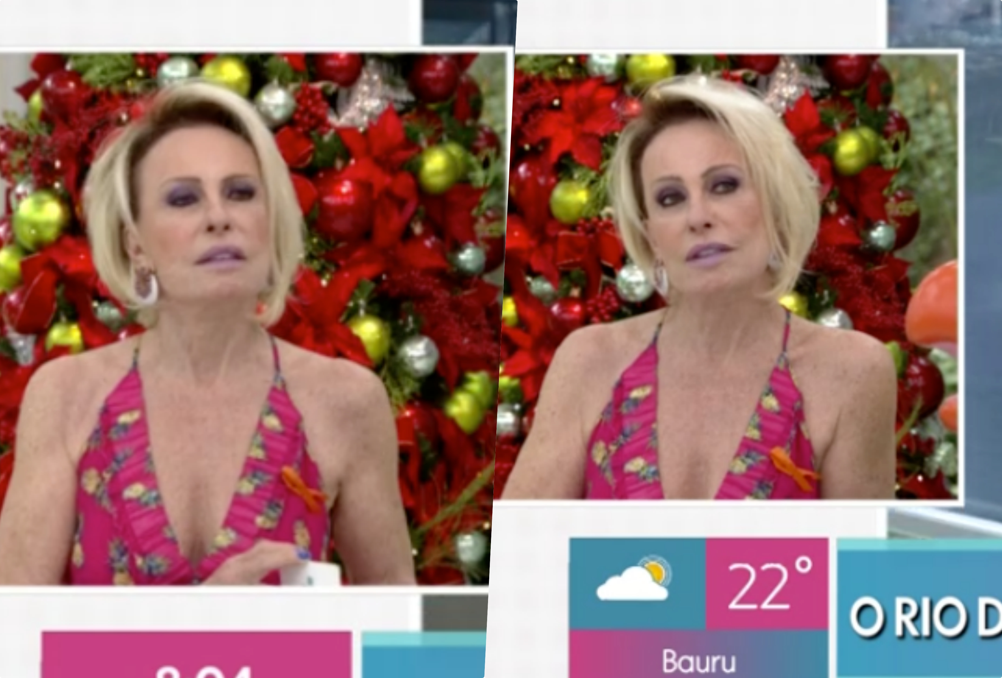 Ana Maria Braga durante o Mais Você da Globo ficou visivelmente incomodada com repórter (Foto reprodução)