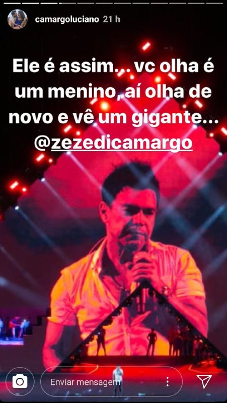 Zezé Di Camargo foi homenageado por Luciano (Foto: Reprodução/ Instagram)