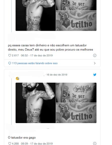 Fãs se surpreendem com erro em tatuagem de Gabigol e detonam (Foto: Instagram)