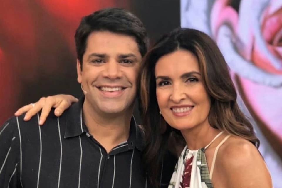 Lair Rennó e Fátima Bernardes (Foto: Divulgação/TV Globo)