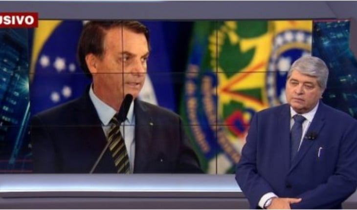 Datena em conversa com Bolsonaro no Brasil Urgente (Foto: Reprodução)