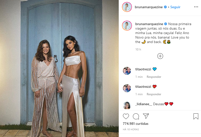 Internautas confundiram a irmã de Bruna Marquezine com uma suposta namorada (Foto: Reprodução/ Instagram)