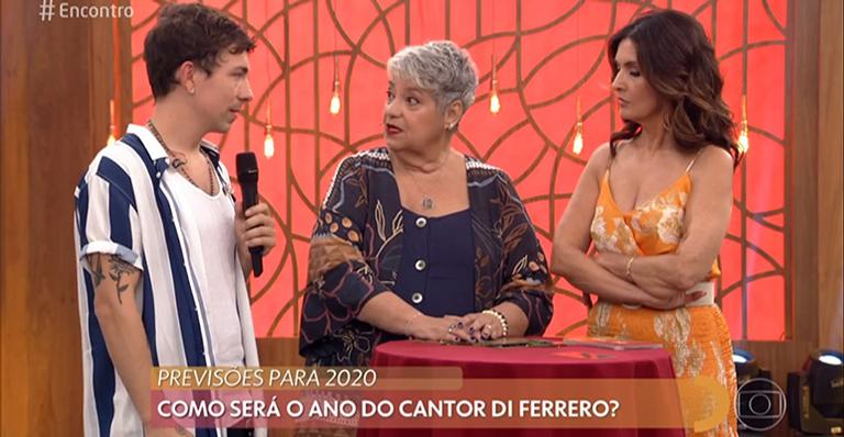 Cantor Di Ferrero tirou cartas no programa "Encontro", da Globo (Divulgação/TV Globo)
