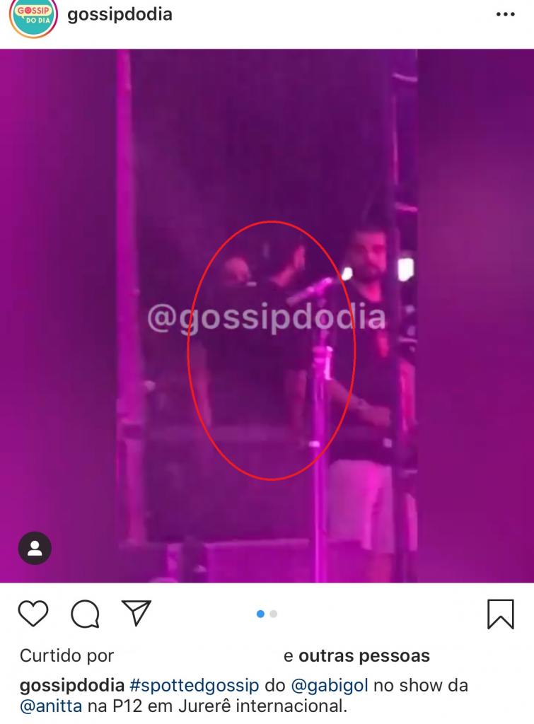 Gabigol foi flagrado curtindo show de Anitta de pertinho. Eles já foram apontados como affair (Imagem: Reprodução/Instagram)